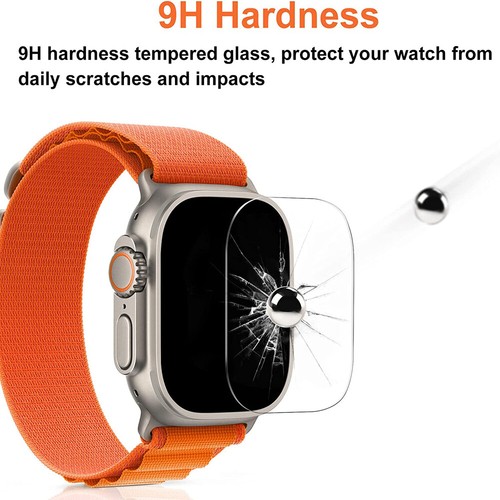 Apple Watch Series9 8 7 Ultra 41/45/49Full Cover Tempered Glass Screen Protector - Picture 4 of 8