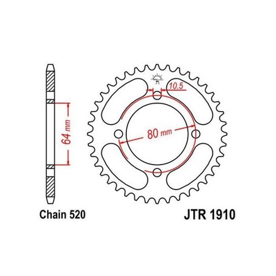 CORONA JT HONDA TRX 300 DAL 1993 AL 2009 37 DENTI JTR1350.37 PER QUAD CORONA JT - Foto 3