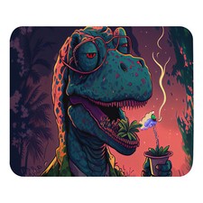 Cartoon T-Rex Smoking Regular Mouse Pad