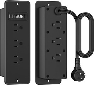 Recessed Power Strip, Fast Charging Furniture Outlet Flat Plug, Flush Mount