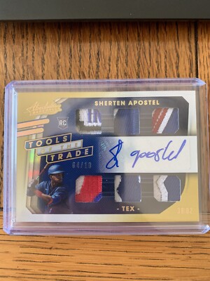 SHERTEN APOSTEL 2021 ABSOLUTE TOOLS OF THE TRADE AUTO 6 Sick Patch RC /10 Rookie