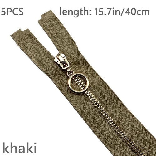 5PCS 3# 40cm Metal Zippers Close-end Sewing Jackets DIY Garment Accessories - Picture 12 of 29