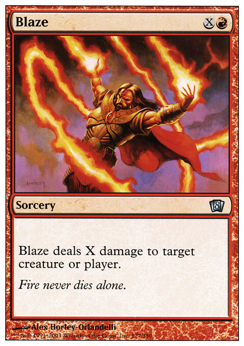 Blaze - Foil LP, English MTG 8th Edition | eBay