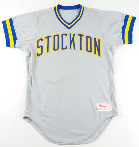 Camiseta deportiva de béisbol vintage de los 90 Wilson Stockton Ports ligas menores talla 38 para hombre - Imagen 1 de 5