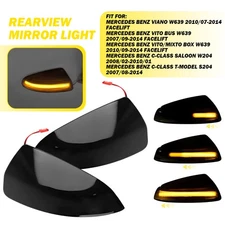2X Dynamic Amber LED Side Mirror Marker Light For Mercedes Benz S204 W204 W639 J