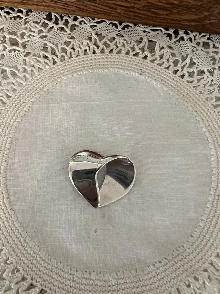 James Avery Colgante Corazón Deslizable Retirado con Gargantilla Plateada! Sterling Foto 3 de 4