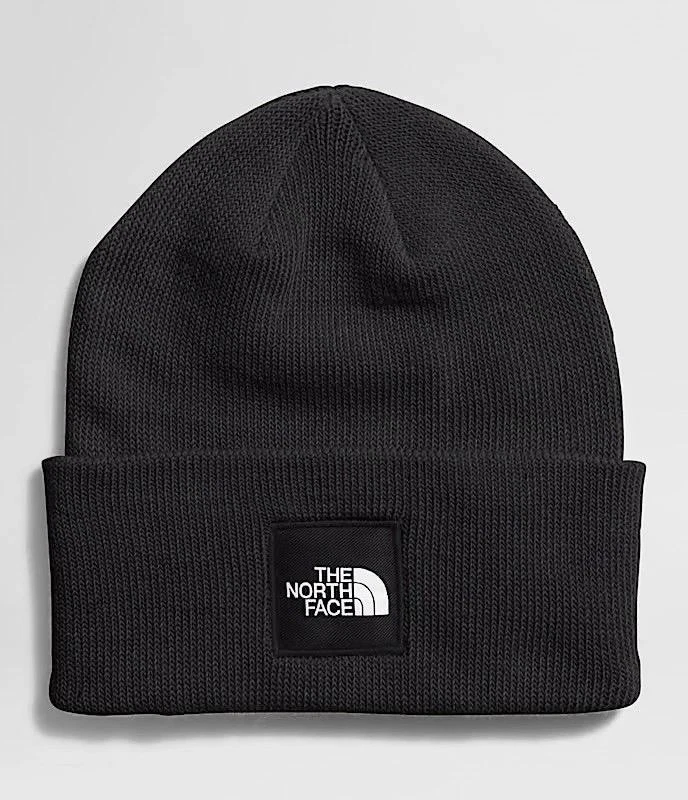 NWT THE NORTH FACE Big Box Men’s Cuffed Knit Beanie Hat-Black