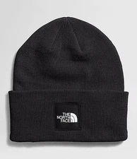 NWT THE NORTH FACE Big Box Men’s Cuffed Knit Beanie Hat-Black