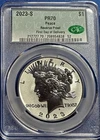 2023 $1 REVERSE PROOF SILVER PEACE DOLLAR CAC PR70 FIRST DAY OF DELIVERY