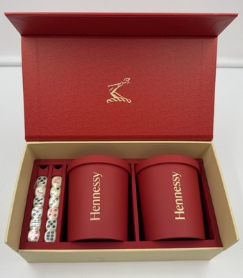 RARE NIB HENNESSY DICE Game Red CUP Set Chinese New Year Las Vegas PROMO Cognac