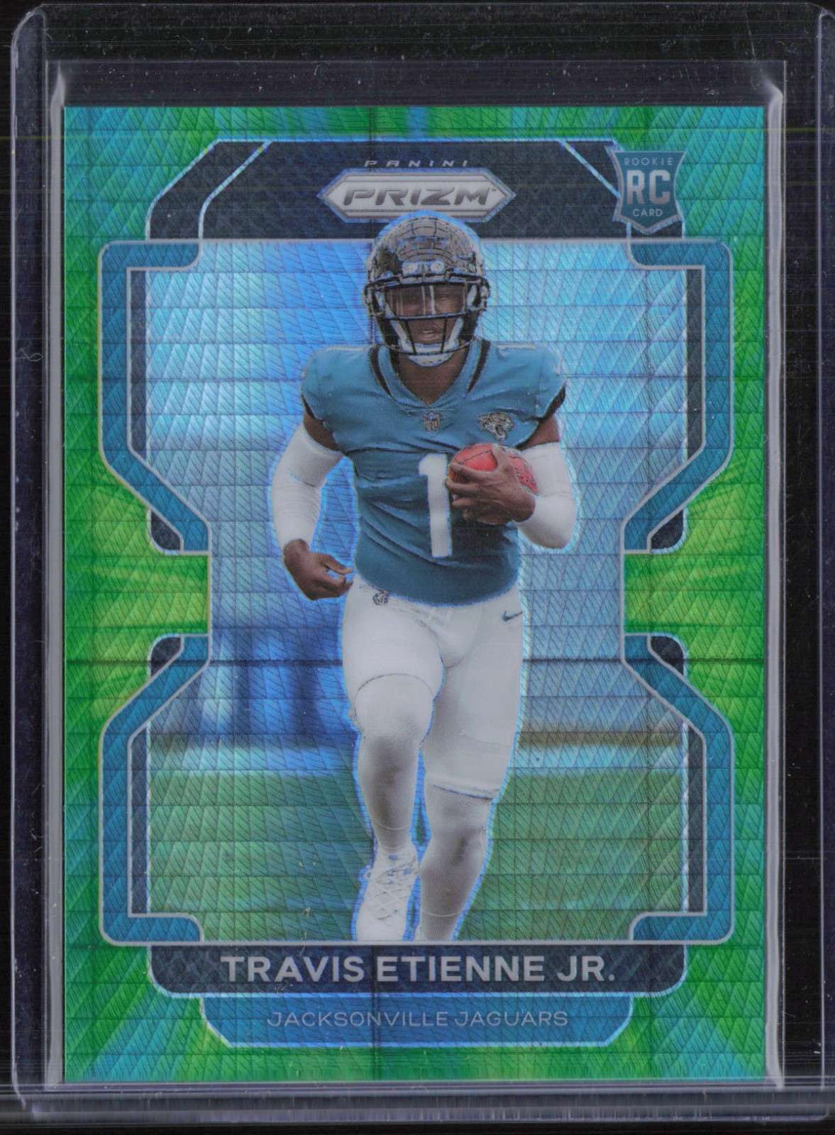 2021 Panini Prizm Green Hyper #344 Travis Etienne Jr 153/175 RC Rookie