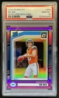 2024 Panini Donruss Bo Nix Optic Rated Rookie Preview Pink #369 Broncos PSA 10