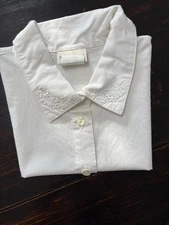 White Cotton Detachable Women’s False Shirt Collar Dickie Size XL New No Tags
