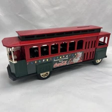 Ertle Diecast Bank Coca-cola Bank Bus Car Santa Claus Christmas 1995