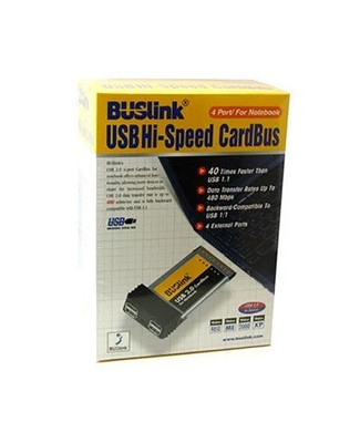 4-Port USB 2.0 A to PCMCIA CardBus with Power Adapter (Brand New)