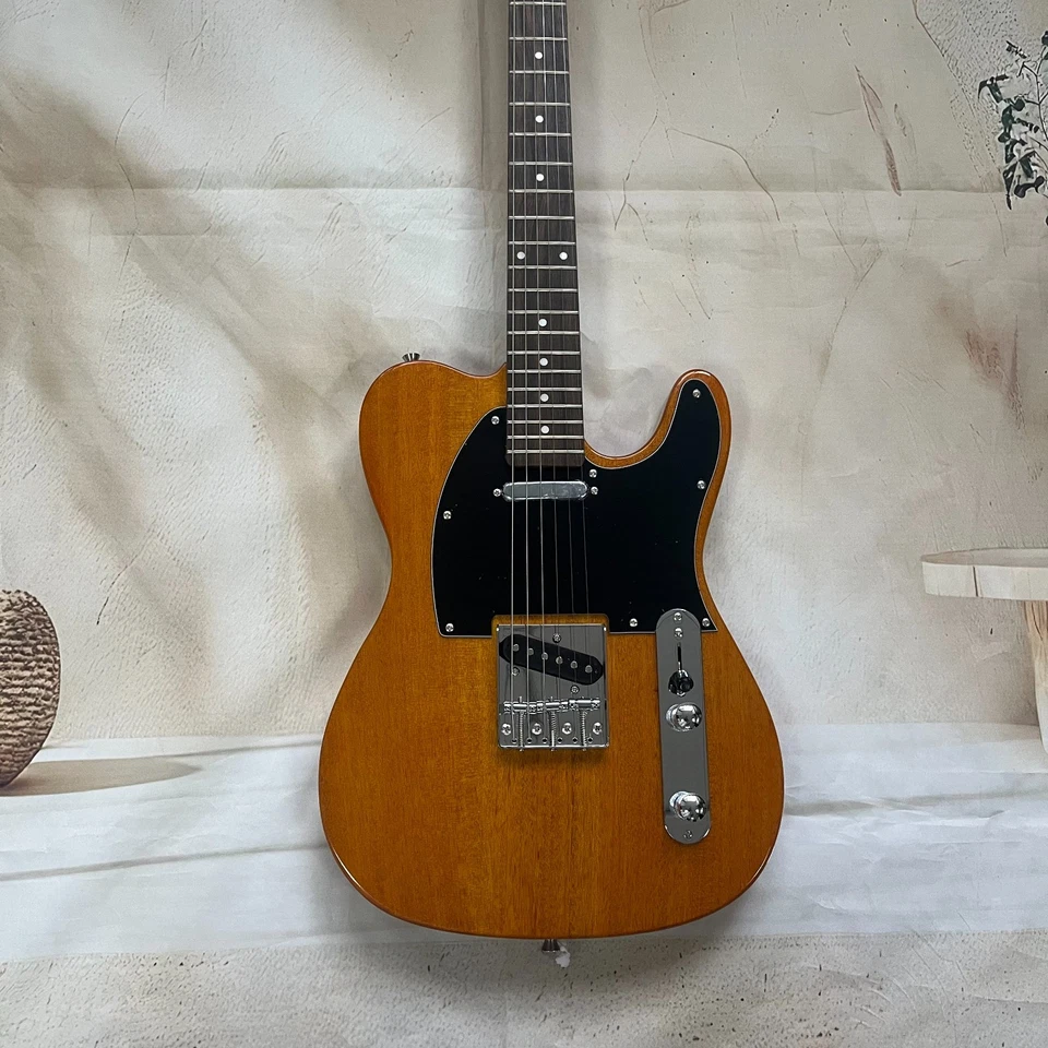 Ship from US  TL Style Electric  Guitar  black  pickguard Alder Body - Image 2 of 4