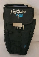 FlexSafe AquaVault Portable Travel Lock Box Anti-Theft Pouch – Black Never Used