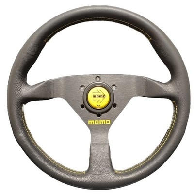 MOMO VELOCE Racing 320mm Steering Wheel Black Leather NA NB R32 86