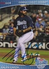 RALPH GARZA JR SIGNED AUTO'D 2018 GRANDSTAND CORPUS CHRISTI HOOKS CARD #15