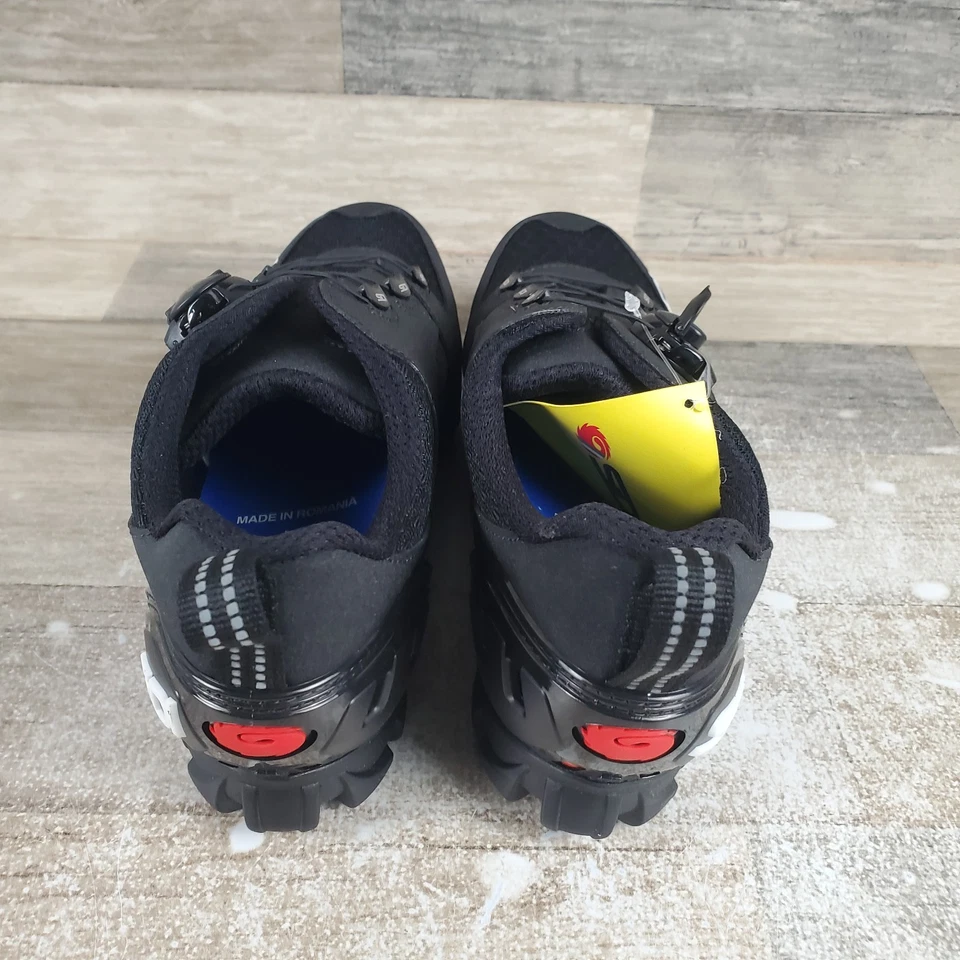 Tênis de ciclismo masculino Sidi Turbo MTB tamanho 8.8 UE 43 preto 4 parafusos montanha - Imagem 3 de 4