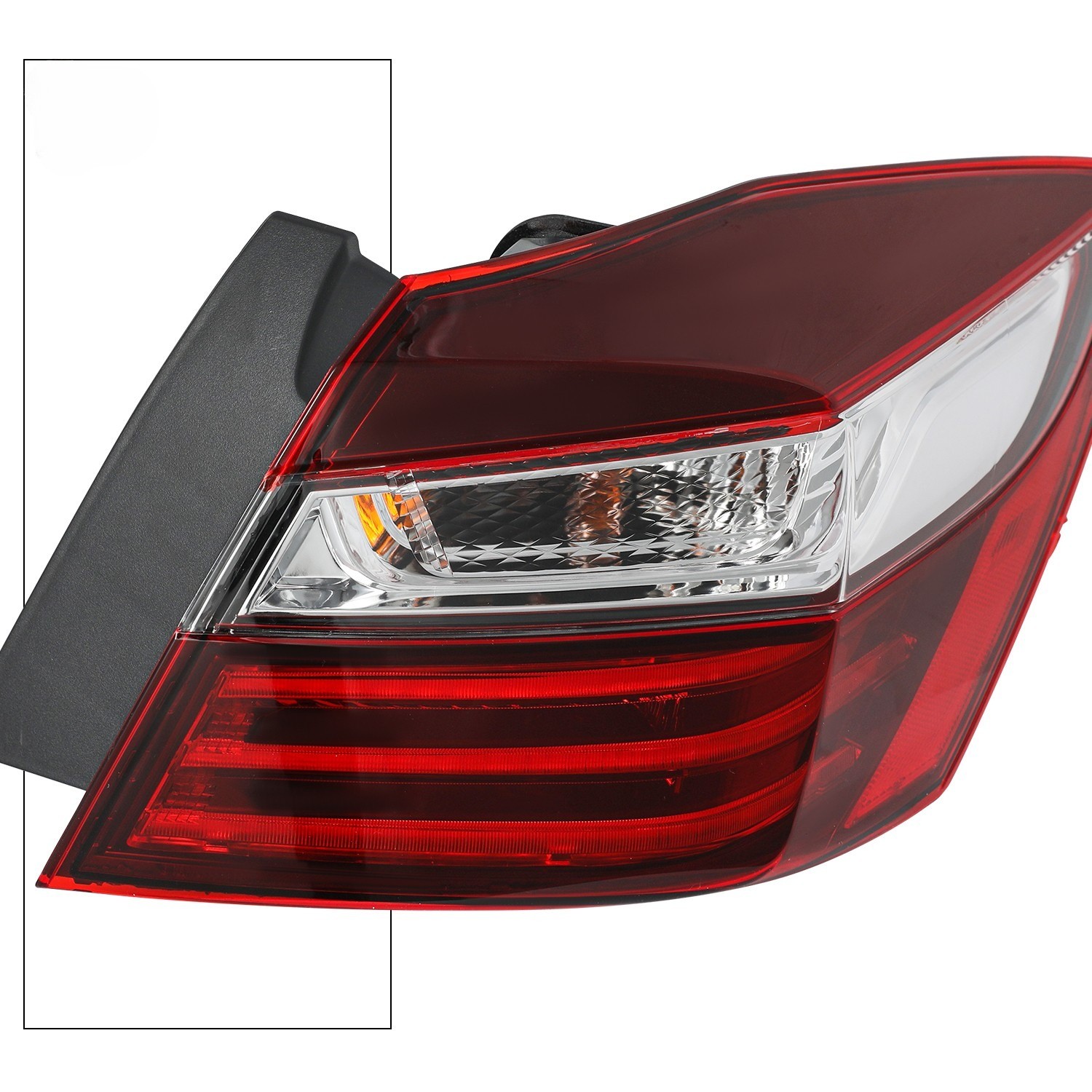 For 2016-2017 Honda Accord Outer Passenger Side Tail Light Red Brake Lamp