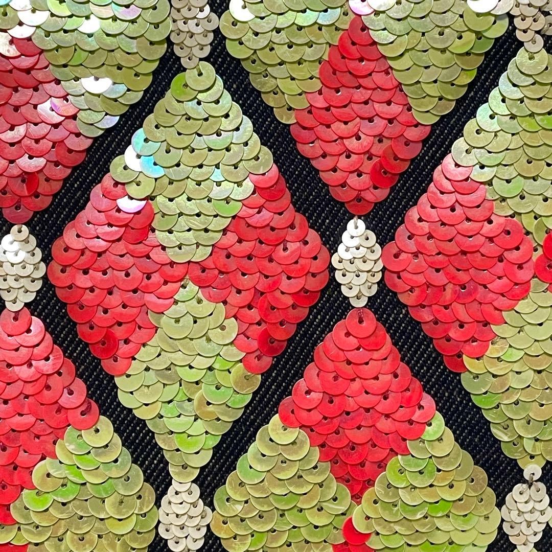 GIVENCHY denim tote bag in indigo blue with sequins and logo thumbnail 4