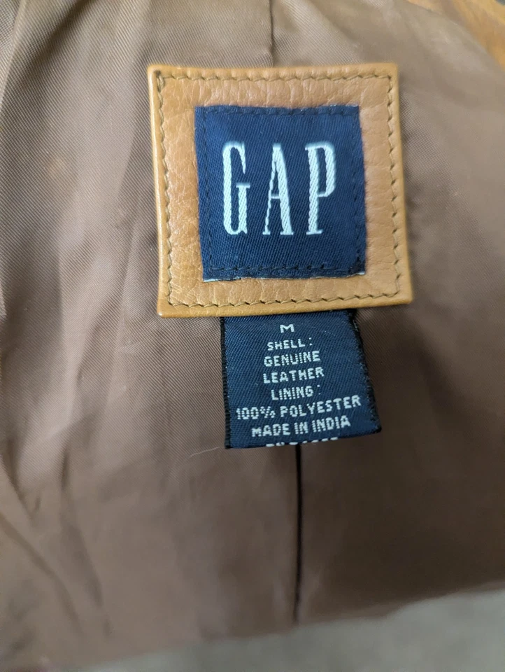 Gabardina GAP de cuero marrón M Foto 3 de 3