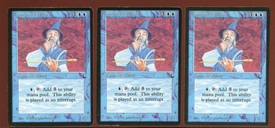 3x Apprentice Wizard Rare Ex/HP The Dark 1994 Magic the Gathering MTG