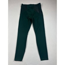 Women's High Waist Yoga Leggings Green Activewear No Size Tag See Measurements