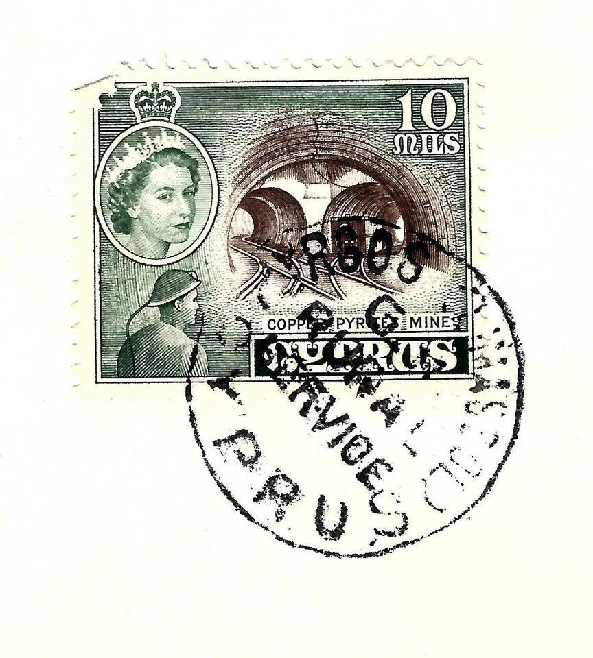 PYRGOS (LIMASSOL)  VILLAGE  G.R. RURAL SERVICE CYPRUS POSTED TO RIK 21 MR 1960 - Image 2 of 2