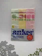 Vintage New German Anker Baur Cotton Linen Utility Dish Towels, Set of 3, READ
