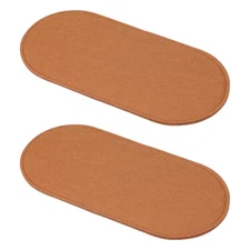 2 Pcs Felt Base Shaper 10x5 Inch, Bag Bottom Shaper Pad Oval Dark Brown