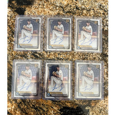 2024 Bowman Chrome Levi Sterling Pittsburgh Pirates 6 Card Autograph Lot