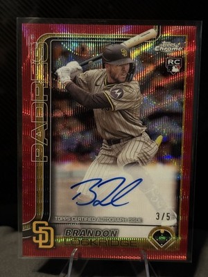 2025 Topps Chrome - Brandon Lockridge #RA-BLO Red Wave Refractor /5 RC