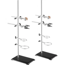 Uimoso Lab Stand Support Laboratory Retort Support Stand 2 Sets With Clamps
