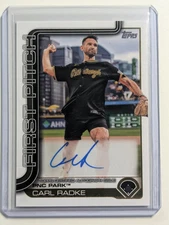 2025 Topps Series 1 Baseball Carl Radke First Pitch Auto /99 SP PNC Park