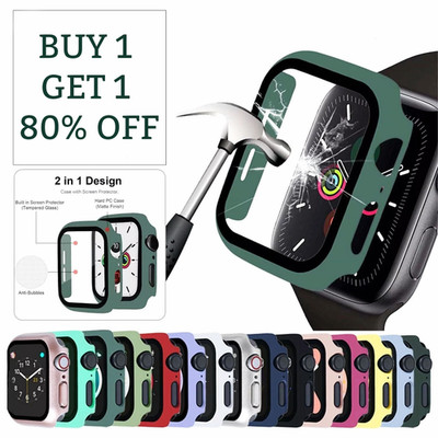 For Apple Watch 4/5/6/7/8/9/10/SE Case Screen Protector Cover 40/41/42/44/45/46