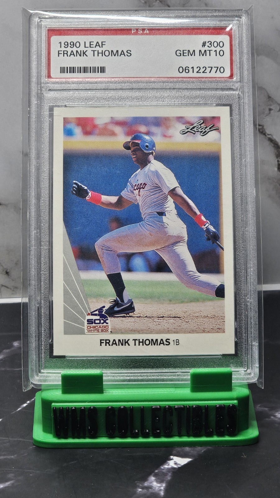 1990 LEAF BASEBALL CARD FRANK THOMAS #300 ROOKIE CARD PSA 10 GEM MINT