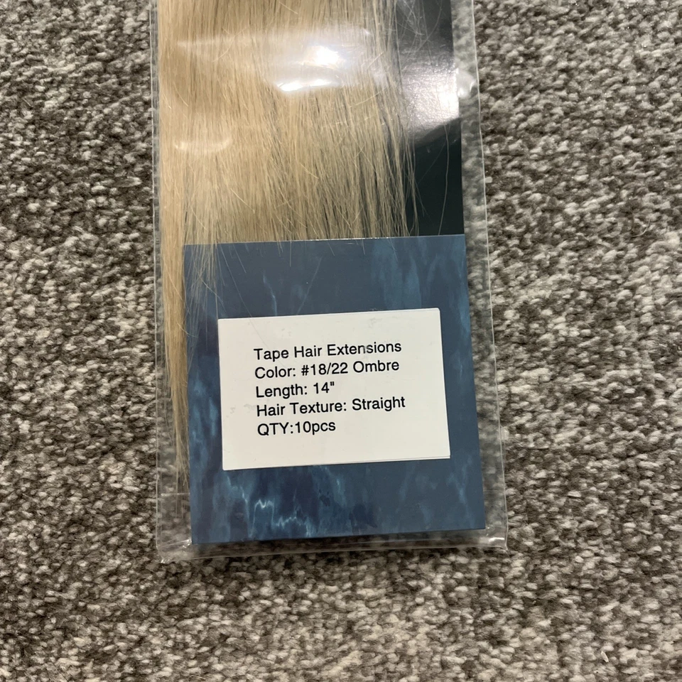 Extensiones de cabello Aqua Cinta Extensiones de cabello 18/22 Ombre Longitud 14. 10 piezas Foto 2 de 4