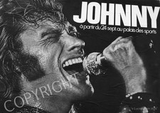 A4 Foto Johnny Hallyday Plakat Palais des Spo...