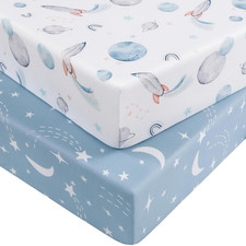 Baby Crib Sheets for Boys and Girls, Fitted Crib Sheets 52" X 28", Soft Breathab