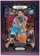 2023-24 Panini Prizm - Leaky Black #284 Purple Fast Break Prizm /75 (RC)
