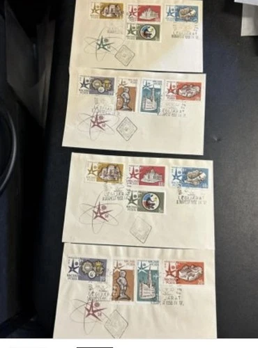 Hungary C176-83 Perf And Imperf Set FDC four covers