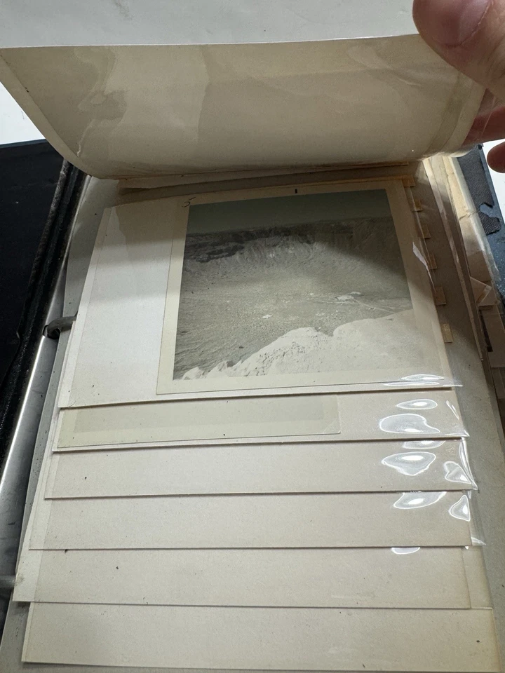 Álbum de fotos vintage de cuero unido con varias fotos, familia, casino, Foto 3 de 4