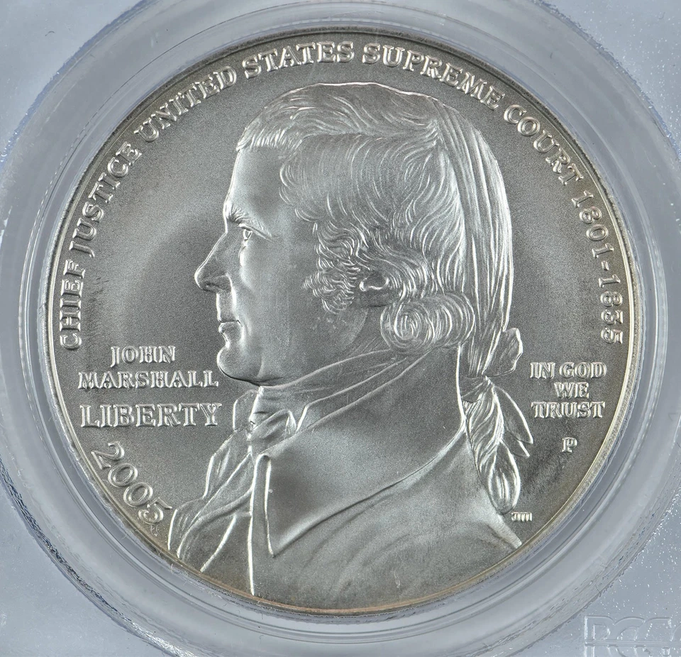 2005-P Marshall Commemorative Silver Dollar MS69 PCGS Blue Label *0426 - Image 3 of 4
