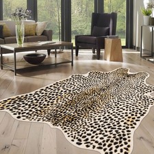 WARM HAVEN Cheetah Print Rug, Leopard Rug 5'2" x 7' Rectangular ,