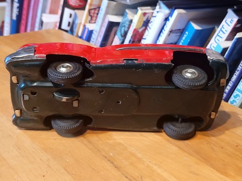 NICE VINTAGE 1950'S TIN FRICTION 1955 CADILLAC CONVERTIBLE ROADSTER - Picture 10 of 12
