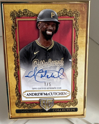 2025 Topps Gilded Collection Andrew McCutchen #160 Gold Frame Elecroblack /5 