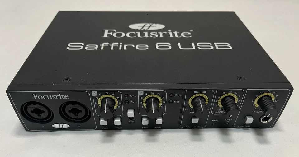 Focusrite Saffire 6, 2 in / 4 out USB 1.1 Audio MIDI Interface bus-powered - Image 2 of 4