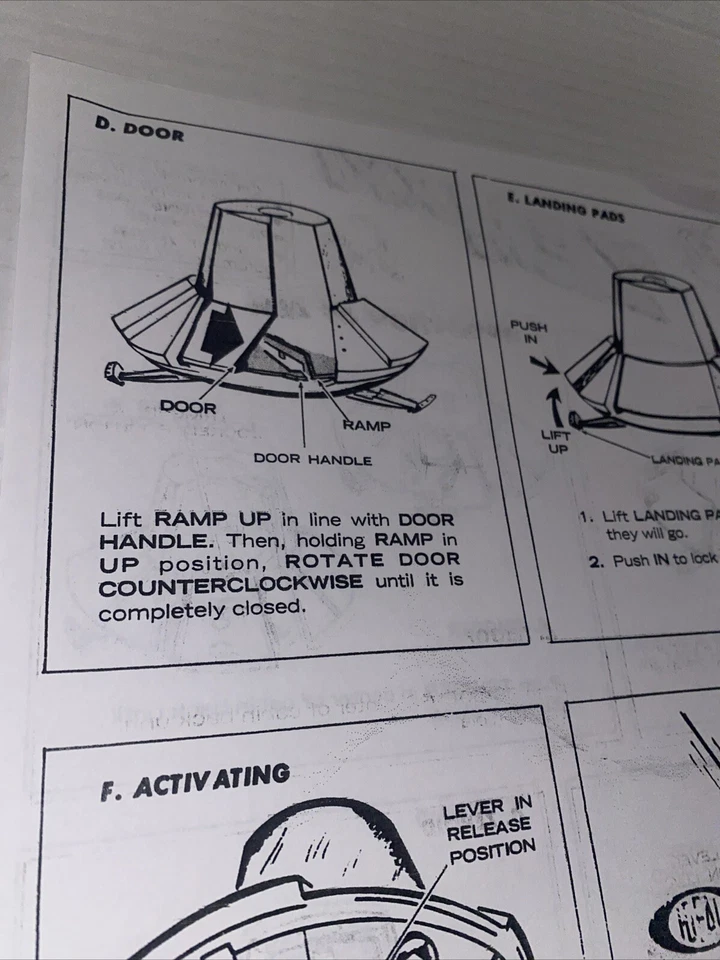 REPRO Instruction Sheet ONLY FOR  Ideal Toys ZEM XXI Zeroid Explorer - Image 4 of 4